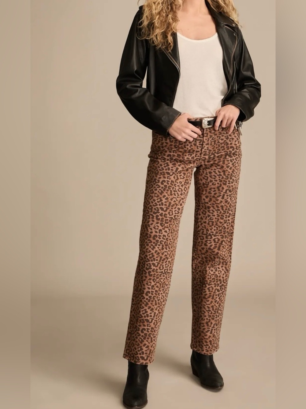 Lucky Brand Legend The Baggy leopard print jeans
